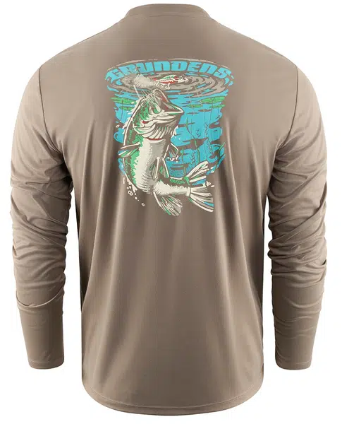 Grundéns funkční uv triko bass popper ls tech tee otter - xl