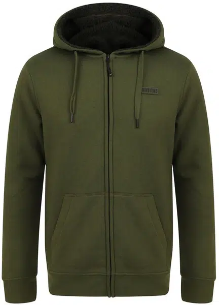 Navitas mikina sherpa zip hoody green - l
