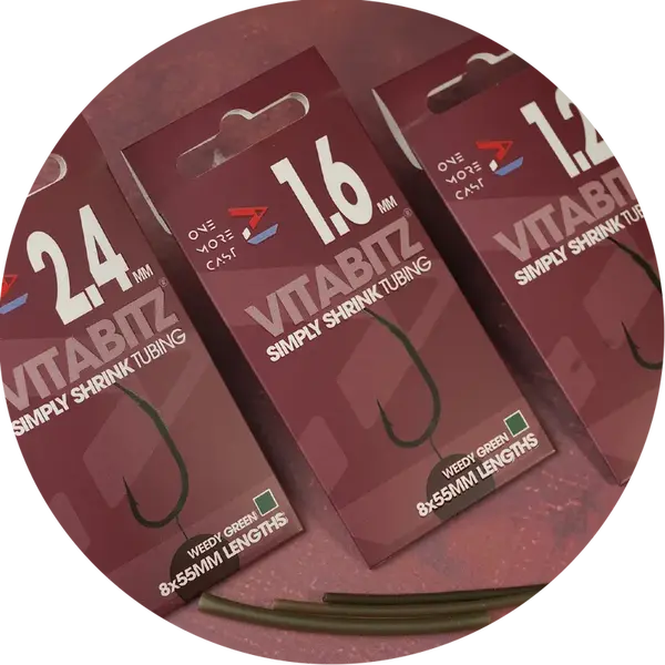 One more cast smršťovací hadička vitabitz simply shrink tubing green 8 x 55 mm - 1,6 mm