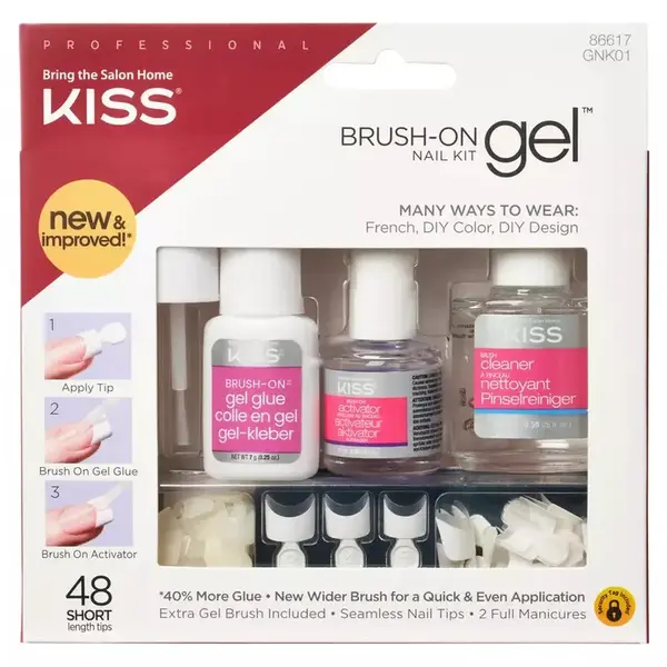 KISS Sada na gelové nehty Brush-On Gel Nail Kit