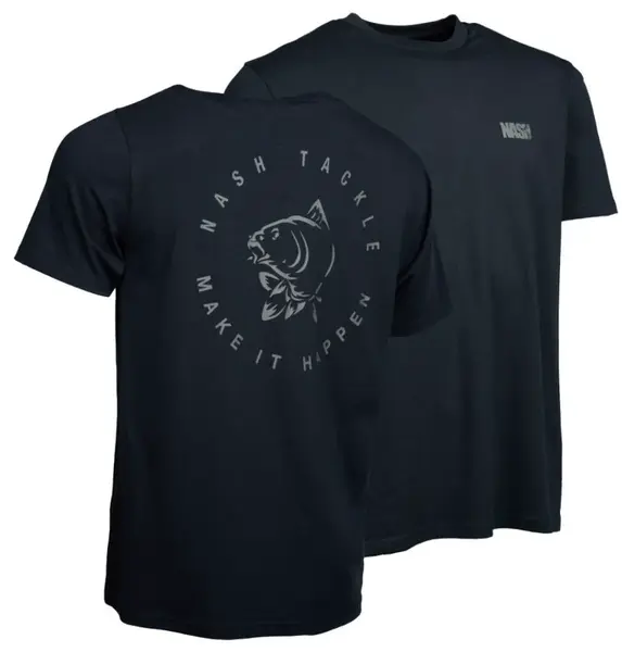 Nash tričko make it happen carp logo t-shirt black - xl