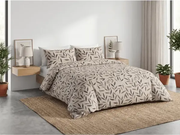 Obliečky z Renforcé bavlny LIOLE svetlohnedé hotelová kapsa Rozmer obliečky: 70 x 90 cm | 140 x 200 cm