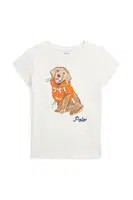 Dětské bavlněné tričko Polo Ralph Lauren bílá barva, 312965147001