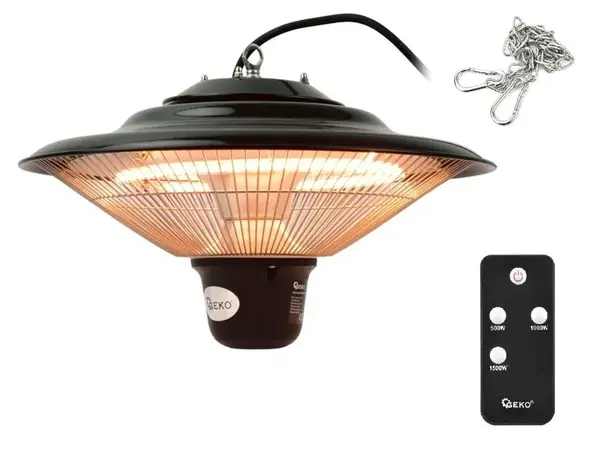 Infrazářič s dálkovým ovládáním 1500 W, závěsný - GEKO