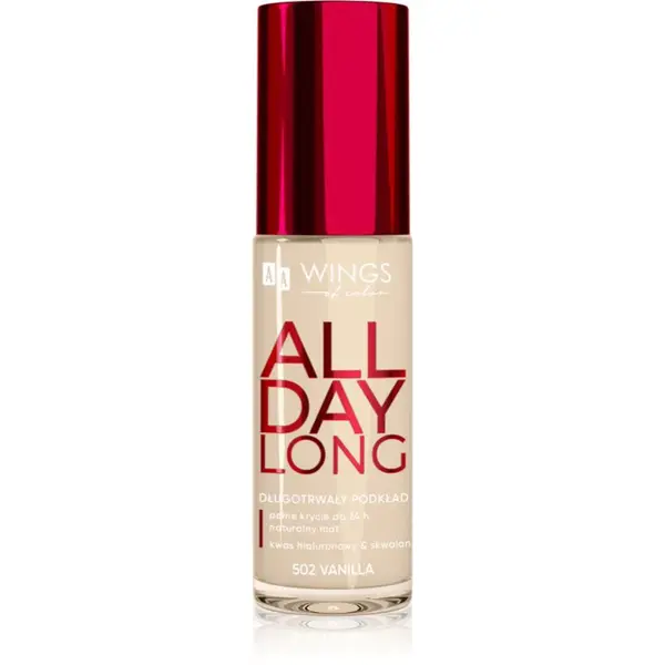 AA Wings of Color All Day Long Long Lasting Foundation dlhotrvajúci make-up odtieň 502 Vanilla 30 ml