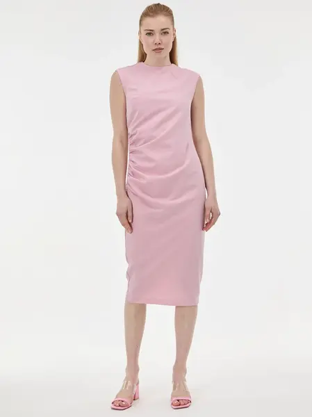 Světle růžové midi šaty ORSAY