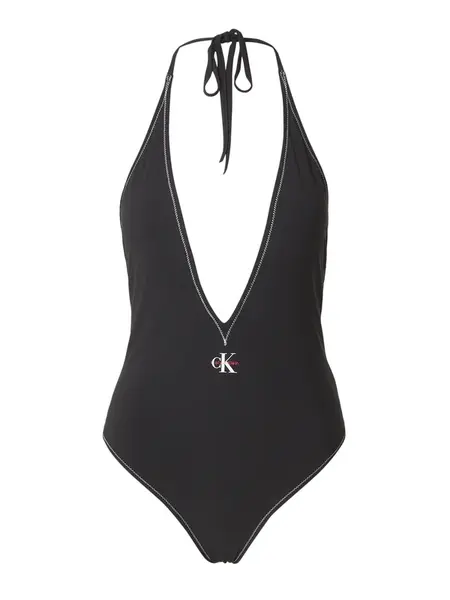 Calvin Klein Swimwear Jednodielne plavky  červená / čierna / biela