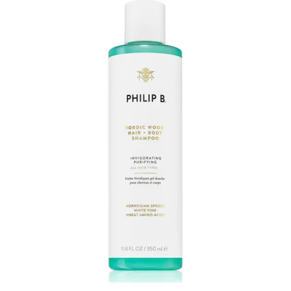 Philip B. White Label Nordic Wood čisticí šampon na tělo a vlasy 350 ml