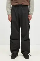 Kalhoty Lacoste pánské, černá barva, jednoduché, XH2930