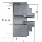 OPTIMUM 4-čelisťové sklíčidlo s centrickým upínáním o 80 mm