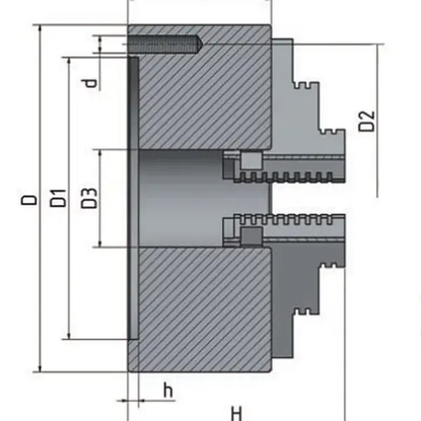OPTIMUM 4-čelisťové sklíčidlo s centrickým upínáním o 80 mm