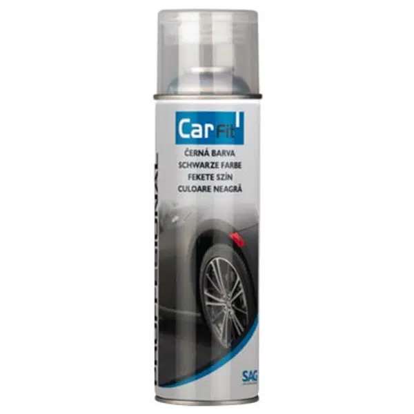 Akrylová barva ve spreji, černá matná, rychleschnoucí, 400 ml - CARFIT