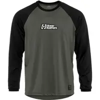 Horsefeathers SPIKE LS Pánsky cyklistický dres, tmavo zelená, veľkosť