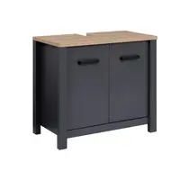 home24 SKŘÍŇKA POD UMYVADLO, antracitová, antracitová, 70/63/40 cm