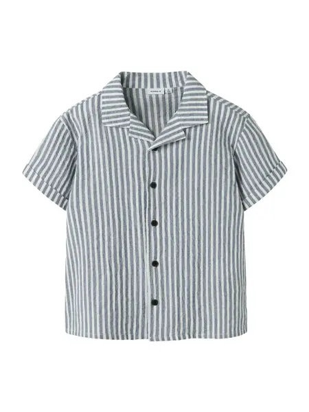 NAME IT Košeľa 'NKMFEDENIS'  indigo / biela