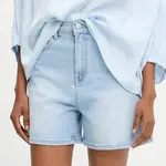 Džínové šortky Answear.LAB dámské, modrá barva, high waist