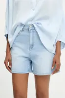 Džínové šortky Answear.LAB dámské, modrá barva, high waist