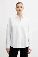 Bavlněná košile Guess SILVIA dámská, bílá barva, regular, s klasickým límcem, W5GH42 WGWS0