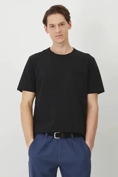 Bavlněné tričko Medicine pánské, černá barva