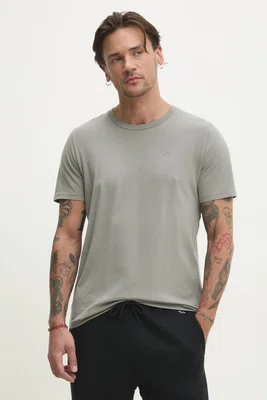 Bavlněné tričko Hollister Co. šedá barva, KI324-5148