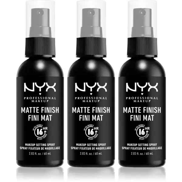 NYX Professional Makeup Makeup Setting Spray Matte fixační sprej 3x60 ml