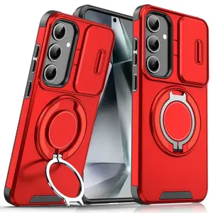 Camslide Stand obal, Samsung Galaxy S24 Plus / S25 Plus, červený