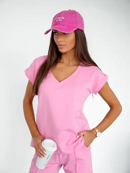 Resti Women's cotton casual set with short sleeves