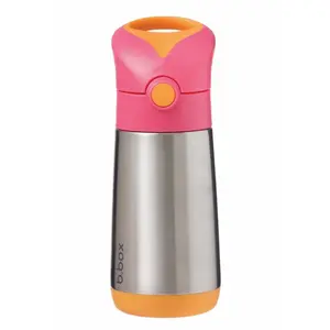 B.Box Thermos Mini termoska s brčkem Pink Orange 350 ml
