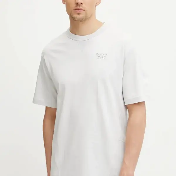 Bavlněné tričko Reebok Classic šedá barva, 100214088