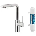 Drezová batéria Duero Pure Basic Inox s filtráciou vody výsuvný výtok