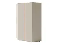 Rohová šatníková skriňa Lucky, béžová/olejovaný dub%