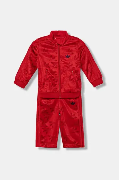 Kojenecká tepláková souprava adidas Originals červená barva, JW0288