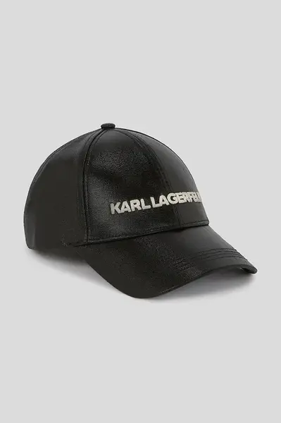Kšiltovka Karl Lagerfeld K/ESSENTIAL černá barva, s aplikací, A3W33140