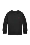 Bavlněné tričko s dlouhým rukávem Polo Ralph Lauren černá barva, 322843804001