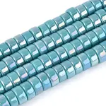 AB Color Plated Opaque Glass Beads Strands