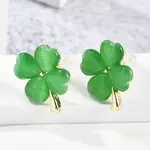 Alloy Cat Eye Stud Earrings