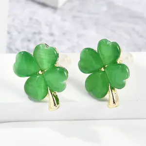 Alloy Cat Eye Stud Earrings