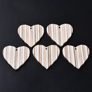 Stripe Resin & Wood Pendants