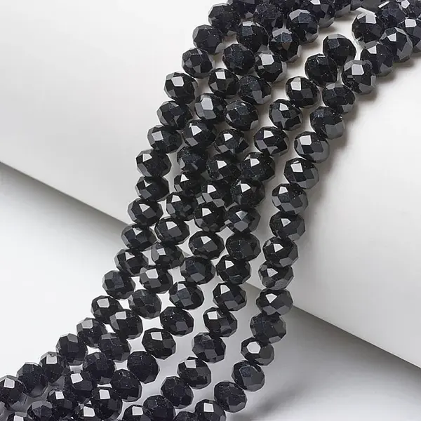 Opaque Solid Color Glass Beads Strands