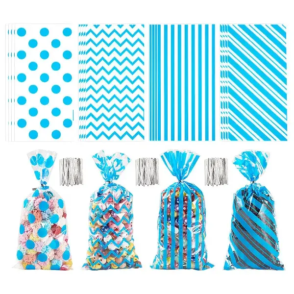 4 Styles OPP Cellophane Candy Storage Bags Sets