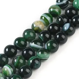 Natural Striped Agate/Banded Agate Beads Strands