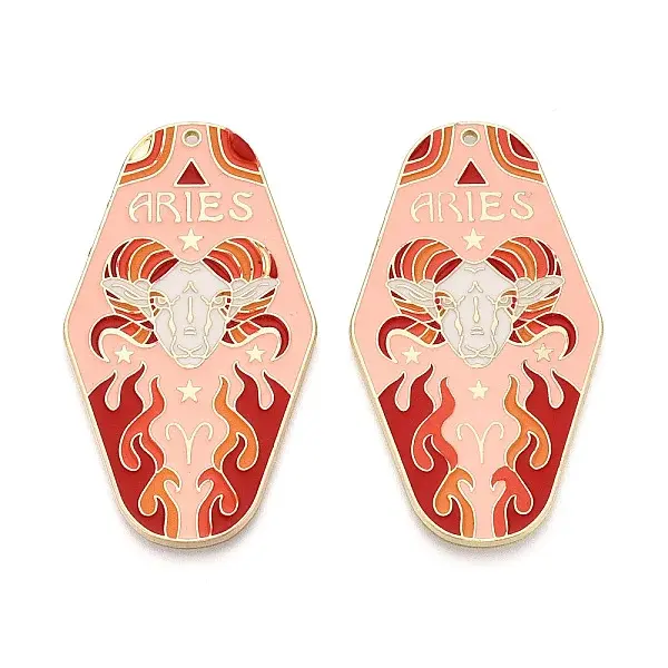 Rack Plating Alloy and Enamel Big Pendants