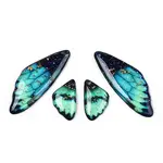 Transparent Resin Wing Earrings Pendants
