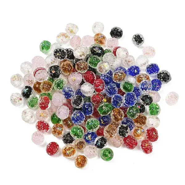 Hammered Handmade Foil Glass Beads