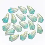 Two Tone Transparent Spray Painted Glass Pendants