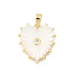 Brass Micro Pave Clear Cubic Zirconia Pendants