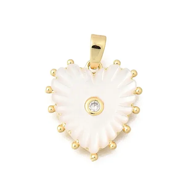 Brass Micro Pave Clear Cubic Zirconia Pendants