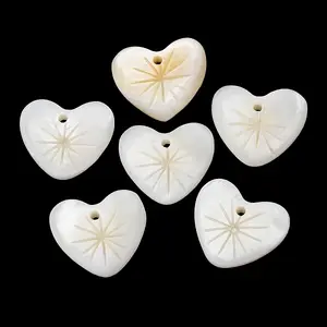 Natural Freshwater Shell Carved Pendants
