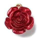 Opaque Resin Rose Pendants