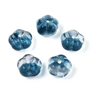 Transparent Glass Flower Beads